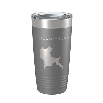 Goldwater Lake Map Tumbler Travel Mug Insulated Laser Engraved Coffee Cup Arizona 20 oz-16