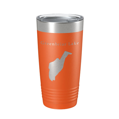 Greenbriar Lake Map Tumbler Travel Mug Insulated Laser Engraved Coffee Cup Maryland 20 oz-17