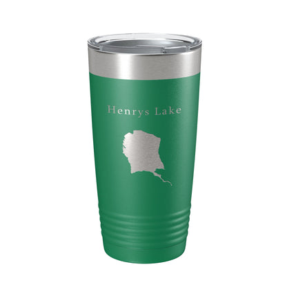 Henrys Lake Map Tumbler Travel Mug Insulated Laser Engraved Coffee Cup Idaho 20 oz-9