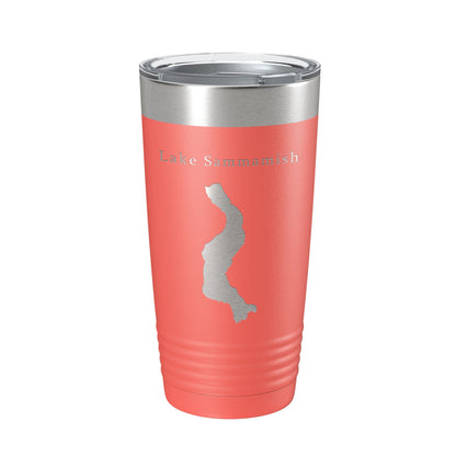 Lake Sammamish Map Tumbler Travel Mug Insulated Laser Engraved Coffee Cup Washington 20 oz-20