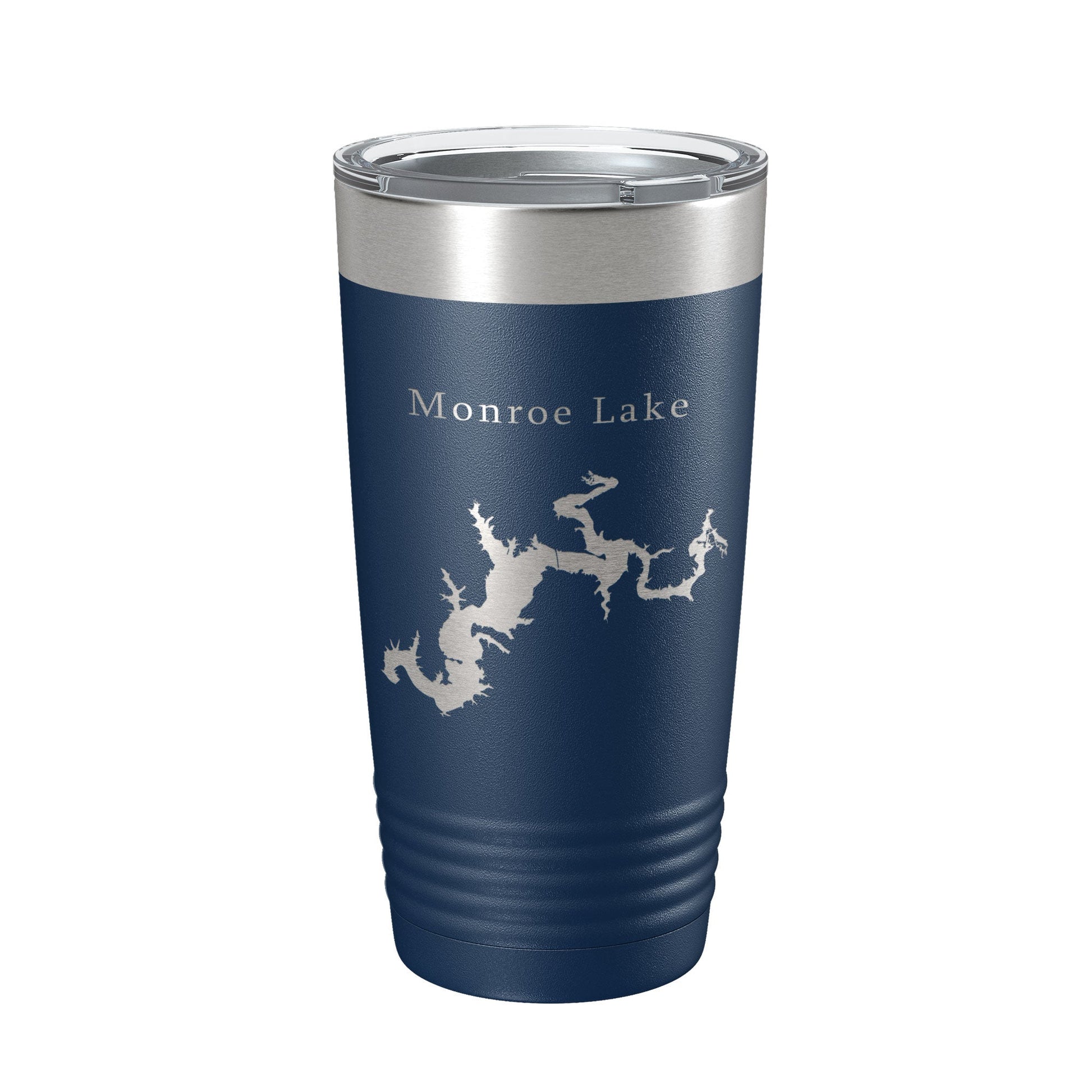 Monroe Lake Map Tumbler Travel Mug Insulated Laser Engraved Coffee Cup Indiana 20 oz-2