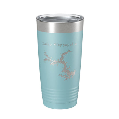 Lake Wappapello Map Tumbler Travel Mug Insulated Laser Engraved Coffee Cup Missouri 20 oz-13