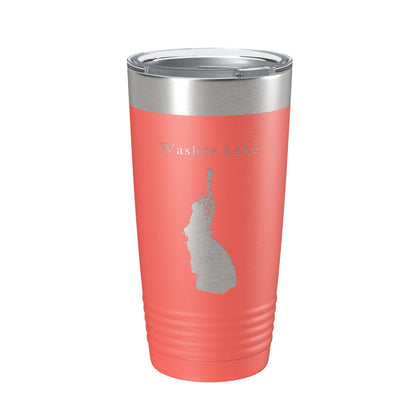 Washoe Lake Map Tumbler Travel Mug Insulated Laser Engraved Coffee Cup Nevada 20 oz-20