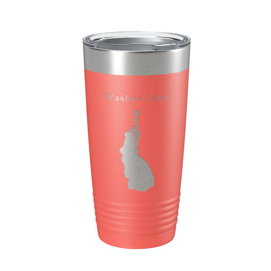 Washoe Lake Map Tumbler Travel Mug Insulated Laser Engraved Coffee Cup Nevada 20 oz-20