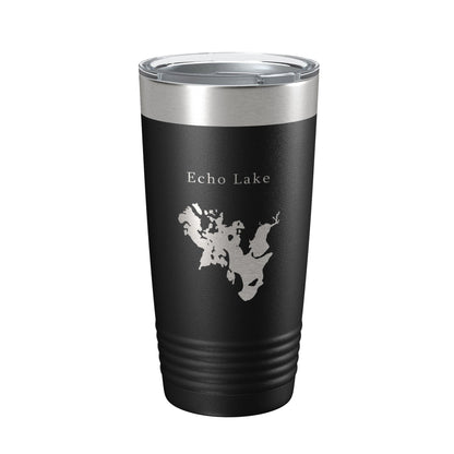 Echo Lake Map Tumbler Travel Mug Insulated Laser Engraved Coffee Cup Montana 20 oz-5