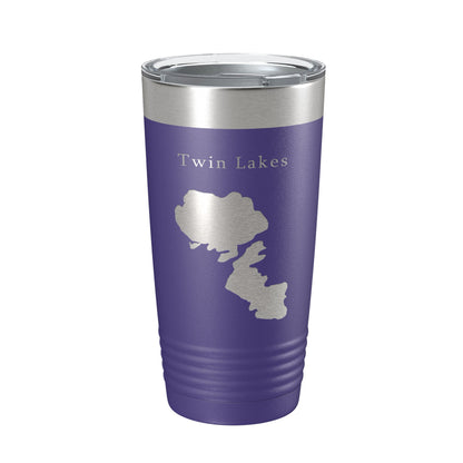 Twin Lakes Map Tumbler Travel Mug Insulated Laser Engraved Coffee Cup Idaho 20 oz-15