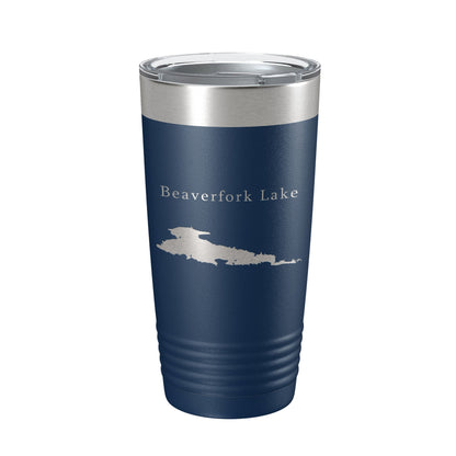 Beaverfork Lake Map Tumbler Travel Mug Insulated Laser Engraved Coffee Cup Arkansas 20 oz-2