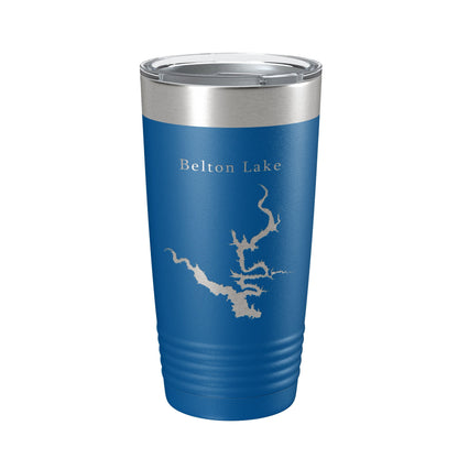 Belton Lake Map Tumbler Travel Mug Insulated Laser Engraved Coffee Cup Texas 20 oz-6