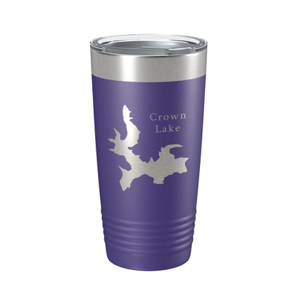 Crown Lake Map Tumbler Travel Mug Insulated Laser Engraved Coffee Cup Arkansas 20 oz-15