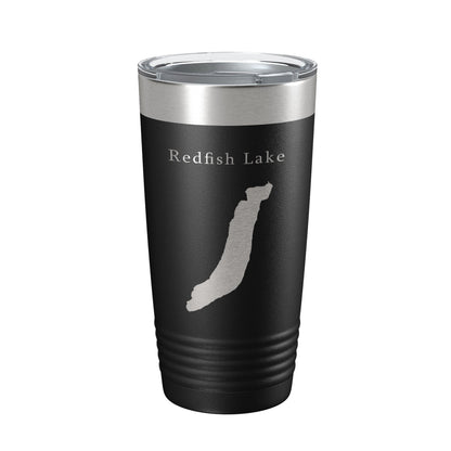 Redfish Lake Map Tumbler Travel Mug Insulated Laser Engraved Coffee Cup Idaho 20 oz-5
