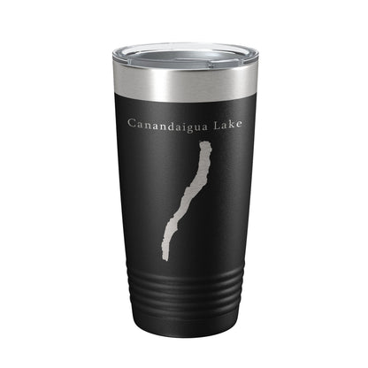 Canandaigua Lake Map Tumbler Travel Mug Insulated Laser Engraved Coffee Cup New York 20 oz-0