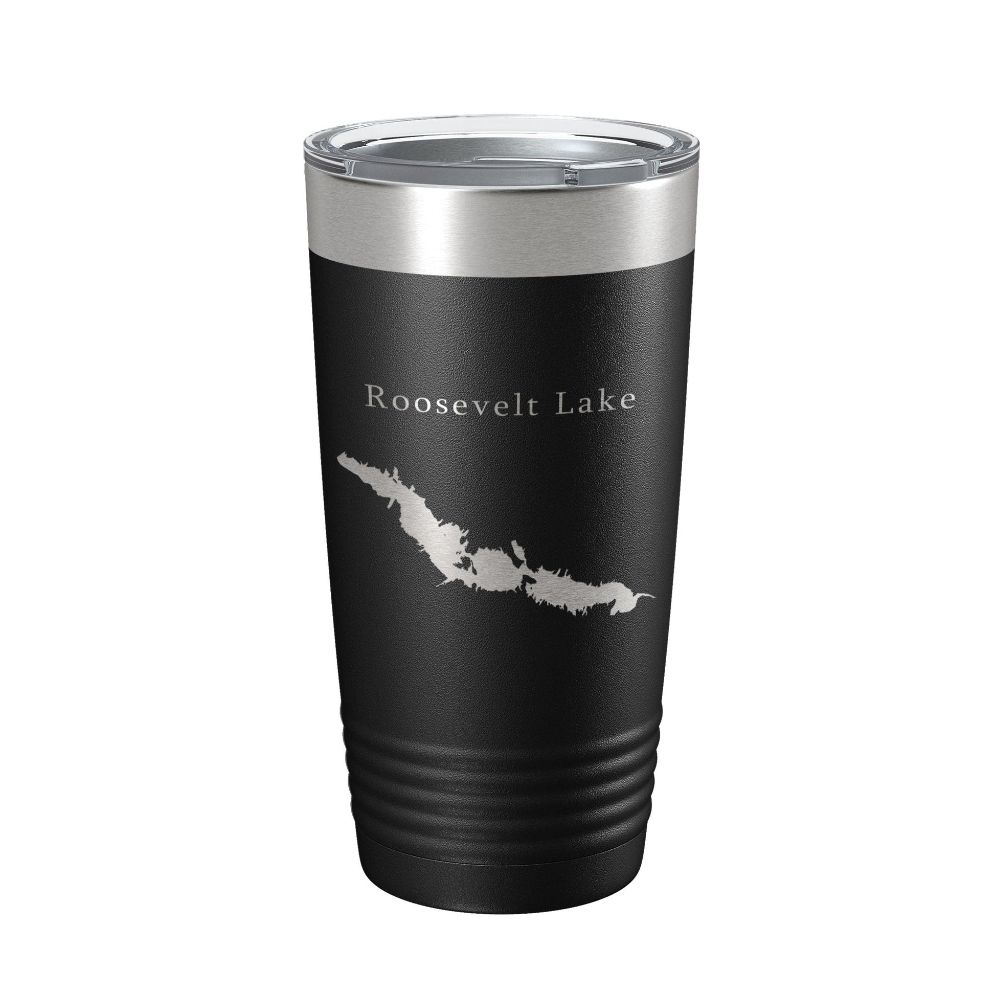 Theodore Roosevelt Lake Map Tumbler Travel Mug Insulated Laser Engraved Coffee Cup Arizona 20 oz-0
