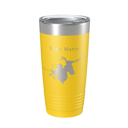 Lake Marie Map Tumbler Travel Mug Insulated Laser Engraved Coffee Cup Illinois 20 oz-19