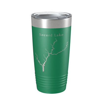 Secord Lake Tittabawassee Map Tumbler Travel Mug Insulated Laser Engraved Coffee Cup Michigan 20 oz-9