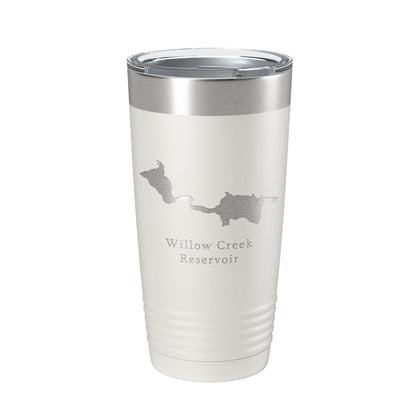 Willow Creek Reservoir Arapaho Tumbler Lake Map Travel Mug Insulated Laser Engraved Coffee Cup Colorado 20 oz-1