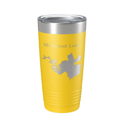 Millwood Lake Map Tumbler Travel Mug Insulated Laser Engraved Coffee Cup Arkansas 20 oz-4