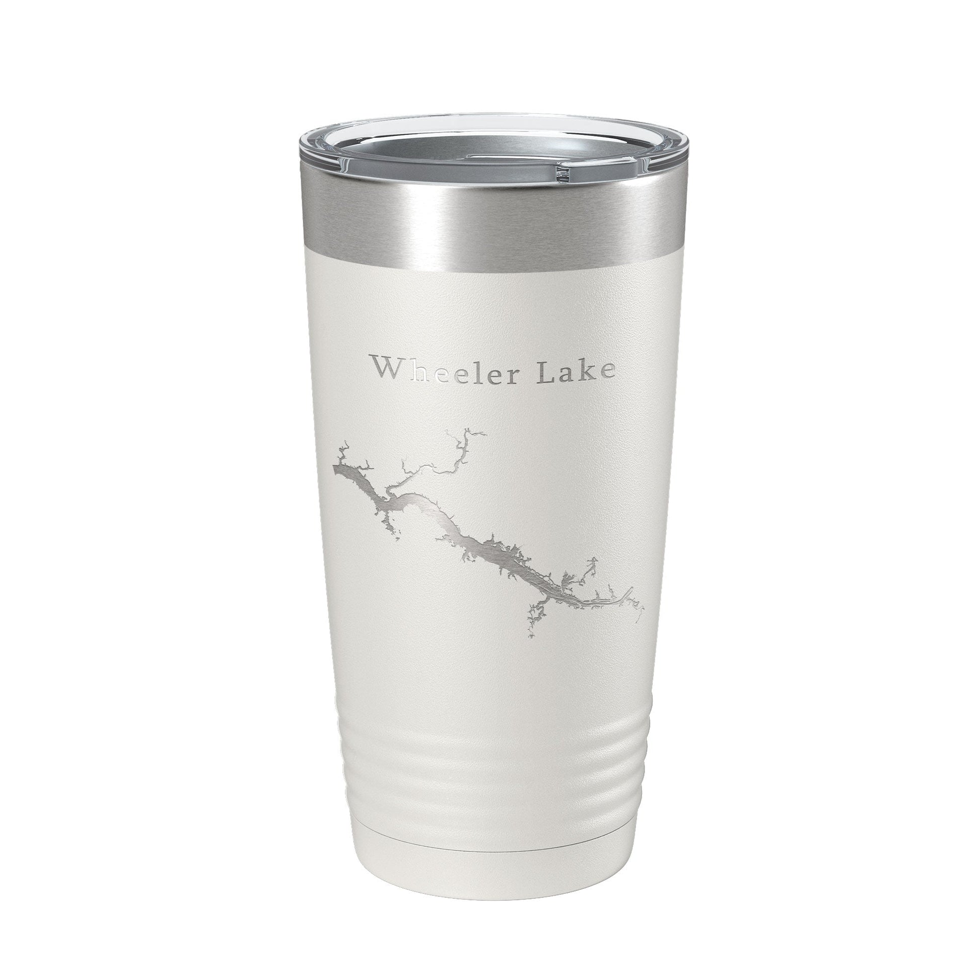 Wheeler Lake Map Tumbler Travel Mug Insulated Laser Engraved Coffee Cup Alabama 20 oz-1