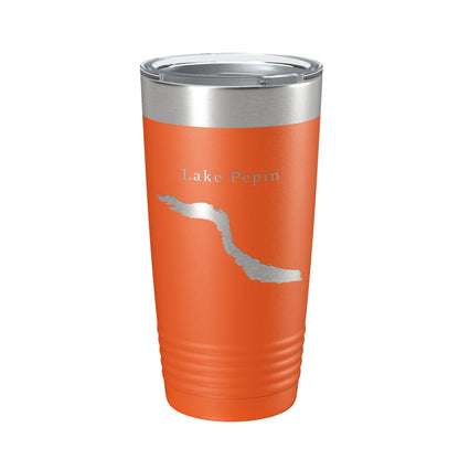 Lake Pepin Map Tumbler Travel Mug Insulated Laser Engraved Coffee Cup Minnesota Wisconsin 20 oz-17