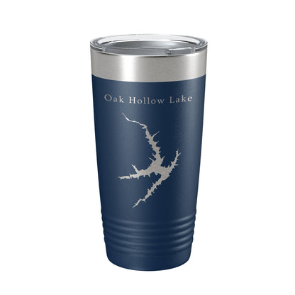 Oak Hollow Lake Map Tumbler Travel Mug Insulated Laser Engraved Coffee Cup High Point North Carolina 20 oz-8