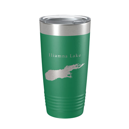Iliamna Lake Map Tumbler Travel Mug Insulated Laser Engraved Coffee Cup Alaska 20 oz-9