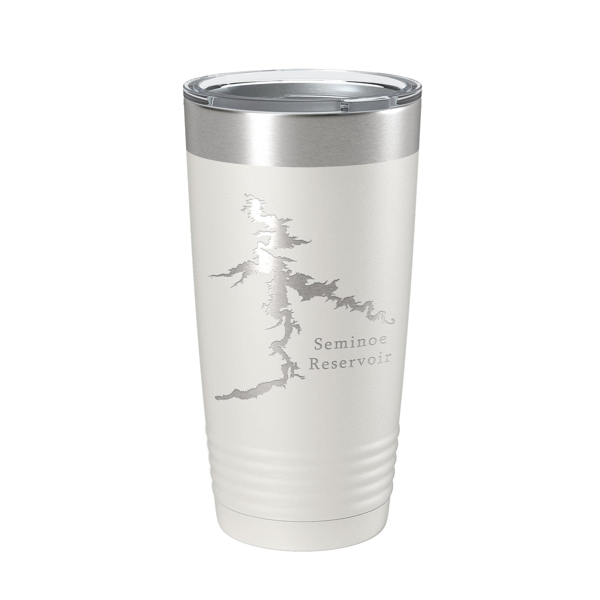 Seminoe Reservoir Tumbler Lake Map Travel Mug Insulated Laser Engraved Coffee Cup Wyoming 20 oz-1