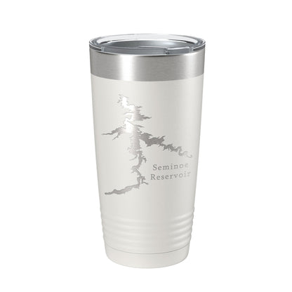 Seminoe Reservoir Tumbler Lake Map Travel Mug Insulated Laser Engraved Coffee Cup Wyoming 20 oz-7