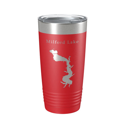 Milford Lake Map Tumbler Travel Mug Insulated Laser Engraved Coffee Cup Kansas 20 oz-10