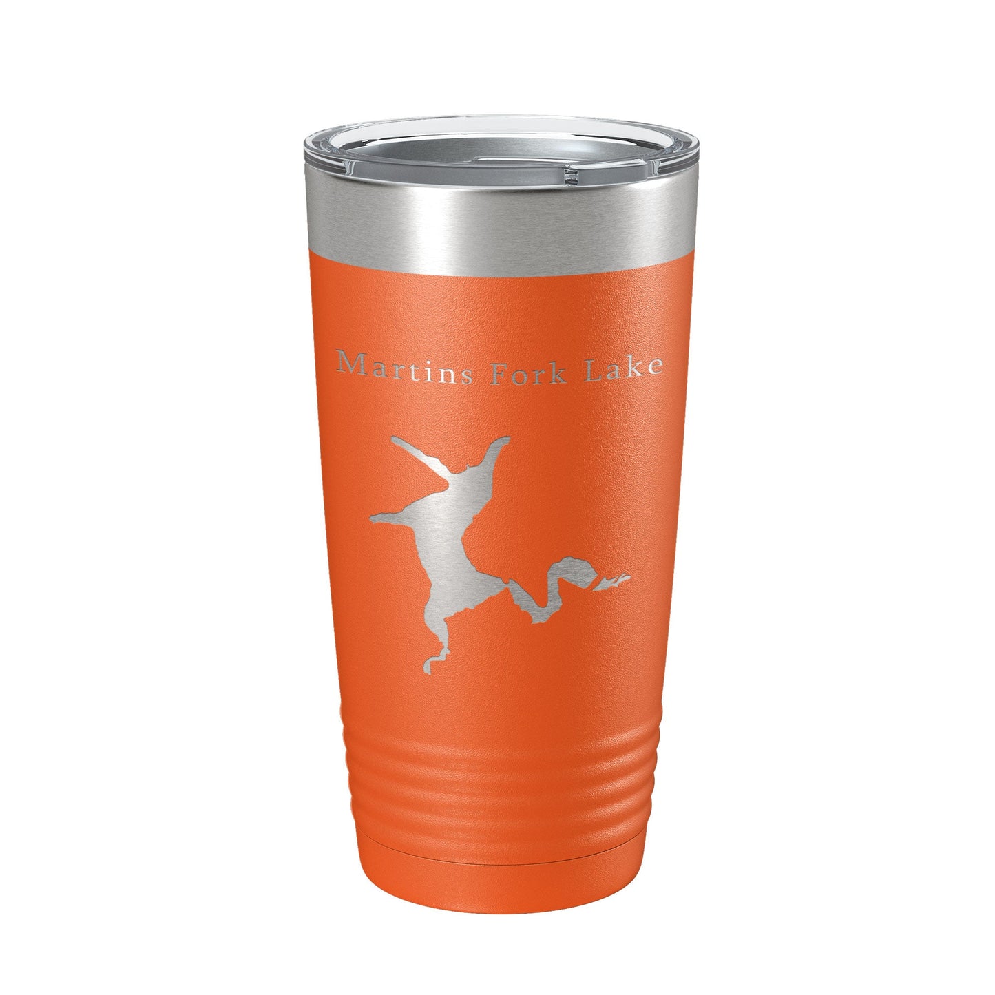 Martins Fork Lake Map Tumbler Travel Mug Insulated Laser Engraved Coffee Cup Kentucky 20 oz-17