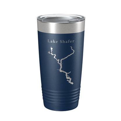 Lake Shafer Map Tumbler Travel Mug Insulated Laser Engraved Coffee Cup Indiana 20 oz-2