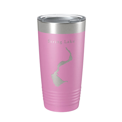 String Lake Map Tumbler Travel Mug Insulated Laser Engraved Coffee Cup Grand Teton Wyoming 20 oz-14