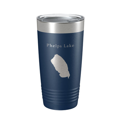 Phelps Lake Map Tumbler Travel Mug Insulated Laser Engraved Coffee Cup Wyoming 20 oz-8