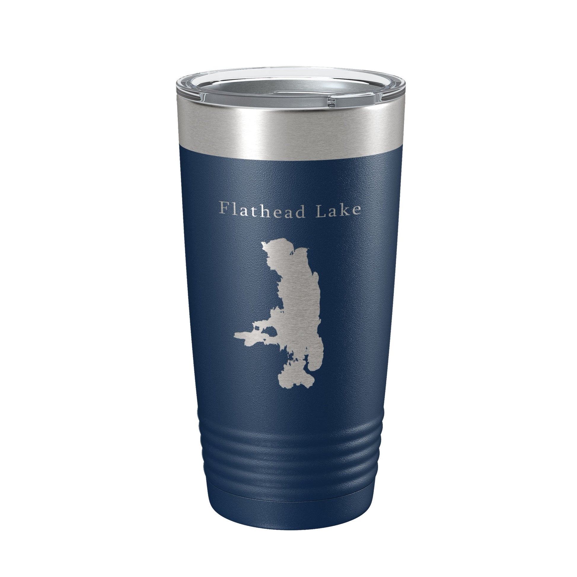 Flathead Lake Map Tumbler Travel Mug Insulated Laser Engraved Coffee Cup Missoula Montana 20 oz-2