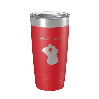 Island Lake Map Tumbler Travel Mug Insulated Laser Engraved Coffee Cup Florida 20 oz-10