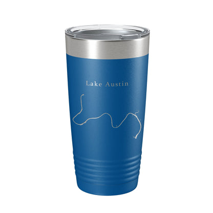 Lake Austin Map Tumbler Travel Mug Insulated Laser Engraved Coffee Cup Texas 20 oz-6