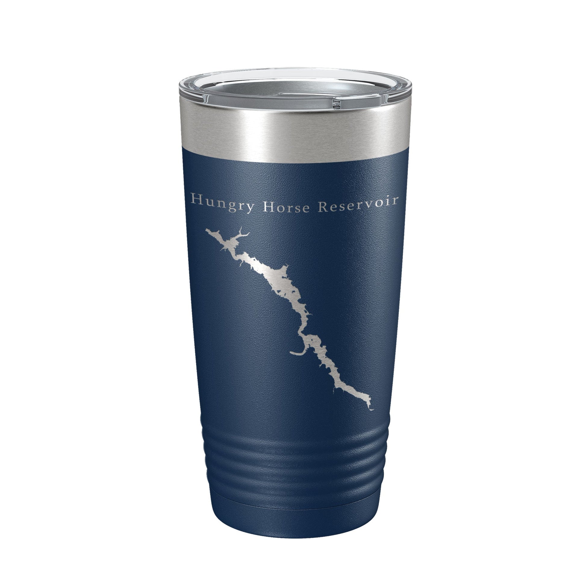 Hungry Horse Reservoir Tumbler Lake Map Travel Mug Insulated Laser Engraved Coffee Cup Montana 20 oz-2