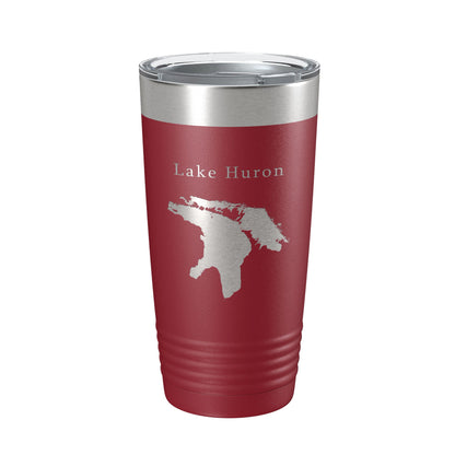 Lake Huron Map Tumbler Travel Mug Insulated Laser Engraved Coffee Cup Michigan Ontario 20 oz-18
