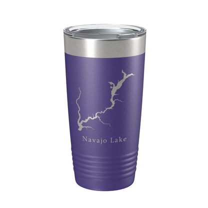Navajo Lake Map Tumbler Travel Mug Insulated Laser Engraved Coffee Cup New Mexico Colorado 20 oz-15