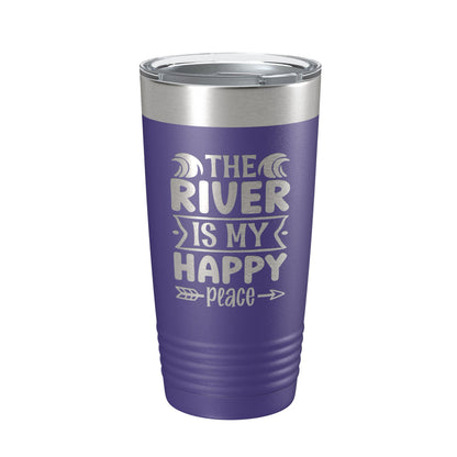 The River Is My Happy Place Tumbler Travel Mug Insulated Laser Engraved Coffee Cup for Float Trip Party Gift 20 oz-15