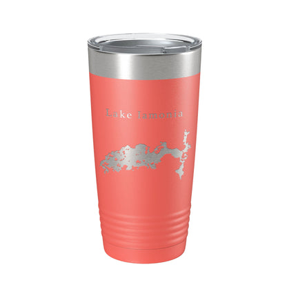 Lake Iamonia Map Tumbler Travel Mug Insulated Laser Engraved Coffee Cup Florida 20 oz-20