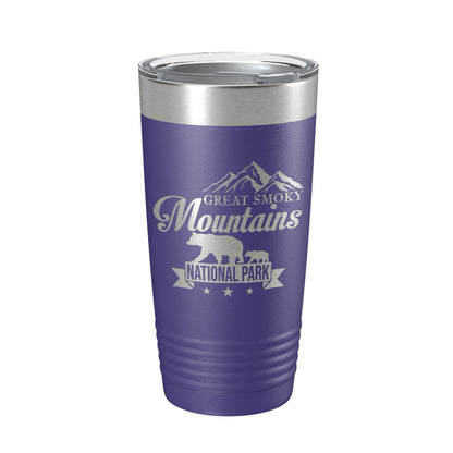 Great Smoky Mountains National Park Bear Tumbler GSMNP Travel Mug Gift Insulated Laser Engraved Coffee Cup 20 oz-15