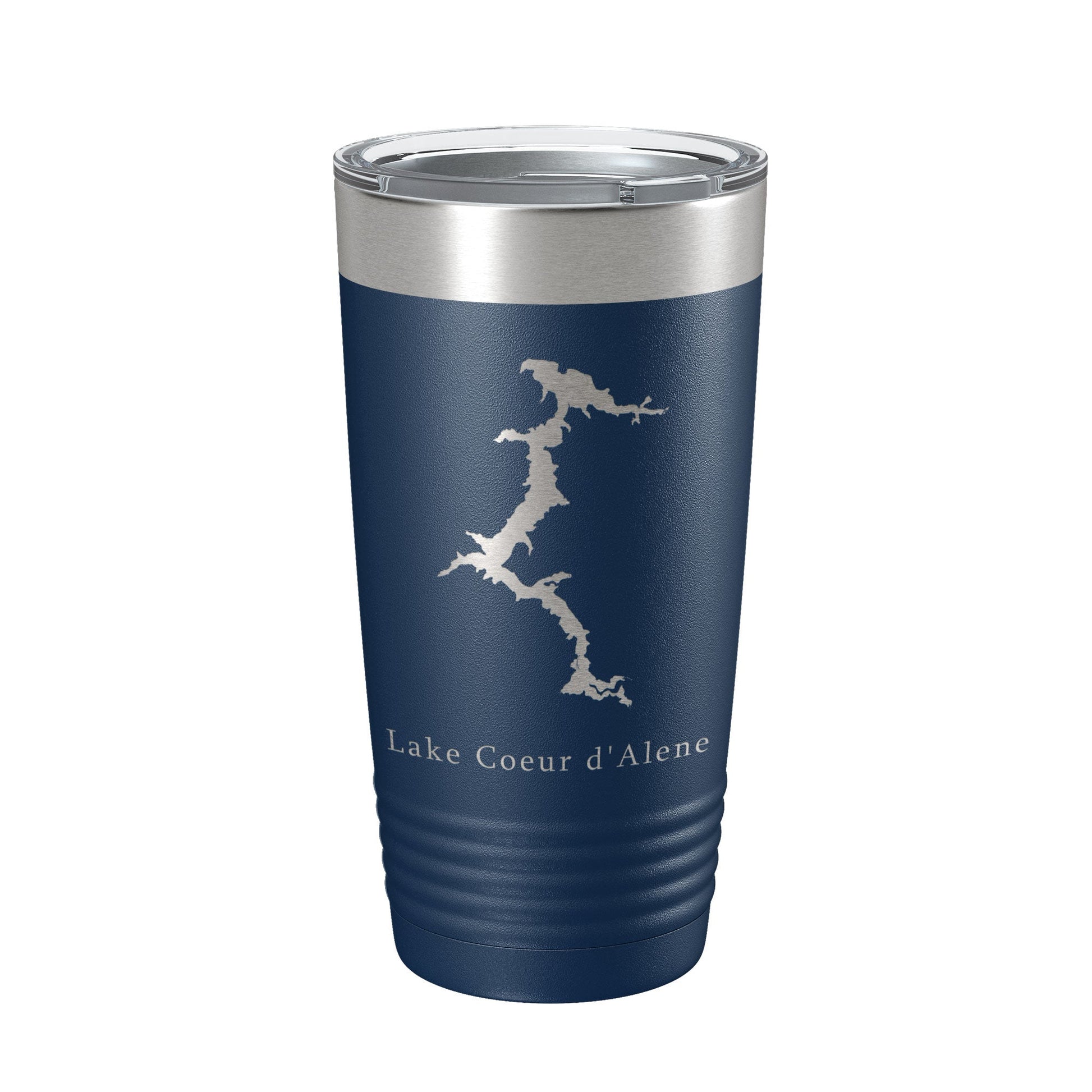 Lake Coeur d'Alene Map Tumbler Travel Mug Insulated Laser Engraved Coffee Cup Idaho 20 oz-2