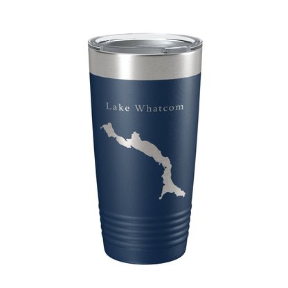 Lake Whatcom Map Tumbler Travel Mug Insulated Laser Engraved Coffee Cup Washington 20 oz-2