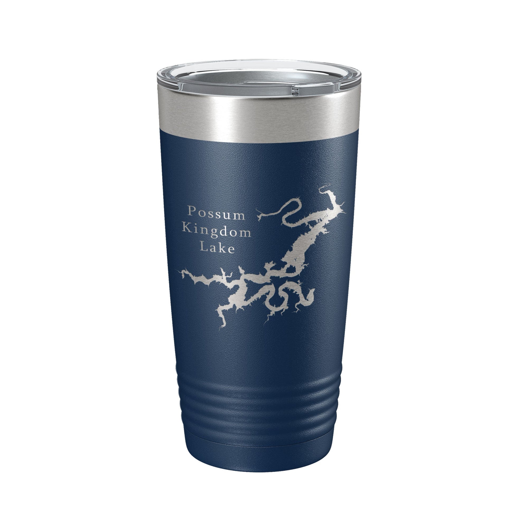Possum Kingdom Lake Map Tumbler Travel Mug Insulated Laser Engraved Coffee Cup Texas 20 oz-2