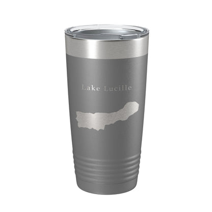 Lake Lucille Map Tumbler Travel Mug Insulated Laser Engraved Coffee Cup Alaska 20 oz-16