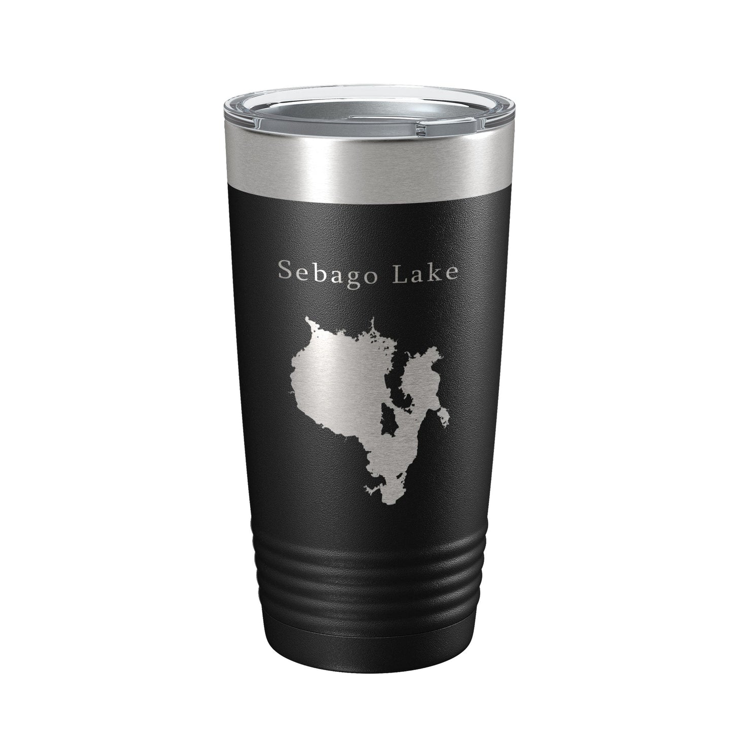 Sebago Lake Map Tumbler Travel Mug Insulated Laser Engraved Coffee Cup Maine 20 oz-0