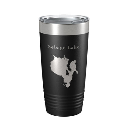Sebago Lake Map Tumbler Travel Mug Insulated Laser Engraved Coffee Cup Maine 20 oz-5