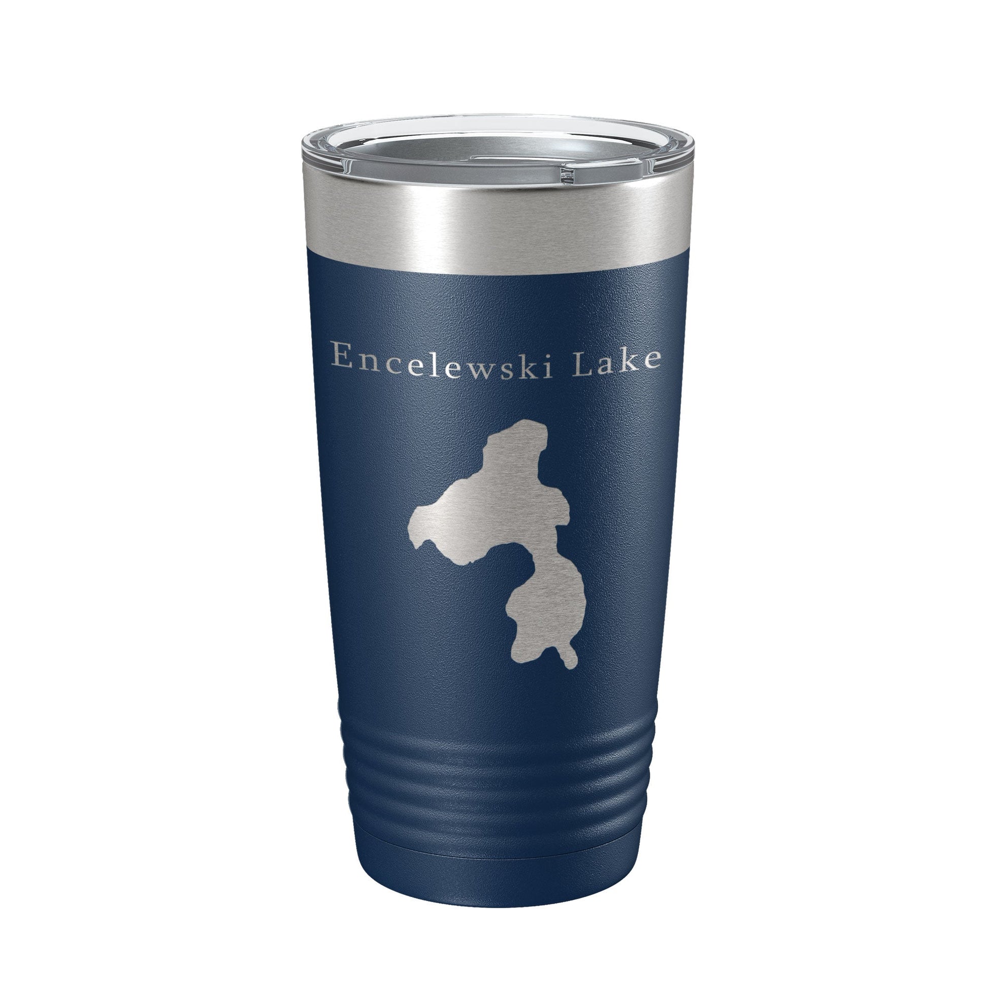 Encelewski Lake Map Tumbler Travel Mug Insulated Laser Engraved Coffee Cup Alaska 20 oz-2