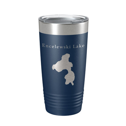 Encelewski Lake Map Tumbler Travel Mug Insulated Laser Engraved Coffee Cup Alaska 20 oz-8