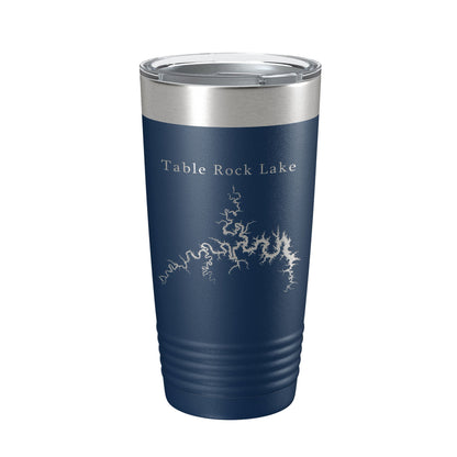 Table Rock Lake Map Tumbler Travel Mug Insulated Laser Engraved Coffee Cup Arkansas Missouri 20 oz-8