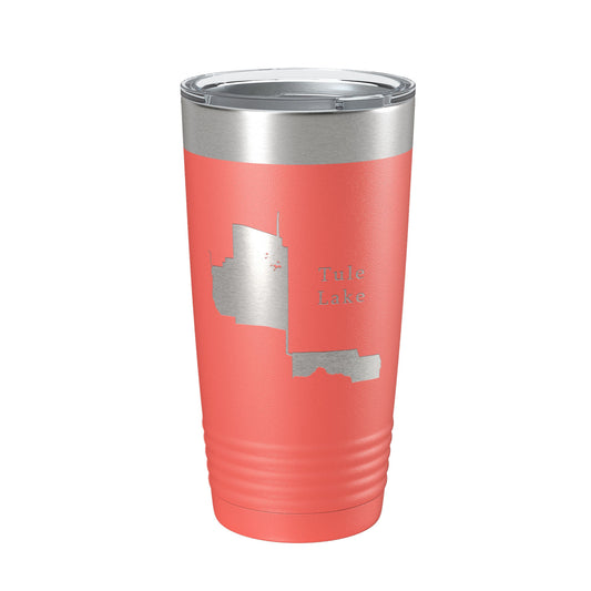 Tule Lake Map Tumbler Travel Mug Insulated Laser Engraved Coffee Cup California 20 oz-20